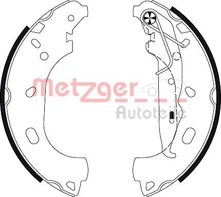 Metzger MG 129 - Brake Shoe Set autospares.lv