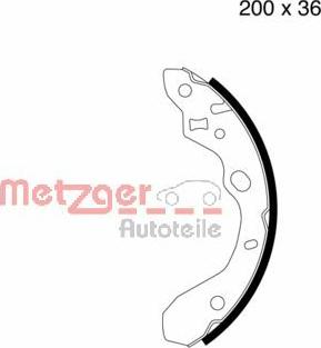 Metzger MG 800 - Brake Shoe Set autospares.lv