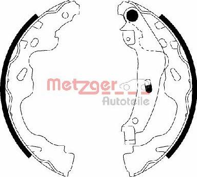 Metzger MG 209 - Brake Shoe Set autospares.lv
