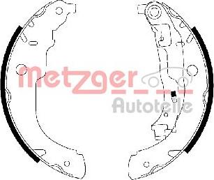 Metzger MG 222 - Brake Shoe Set autospares.lv