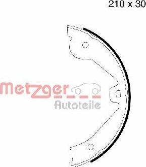 Metzger MG 790 - Brake Shoe Set, parking brake autospares.lv