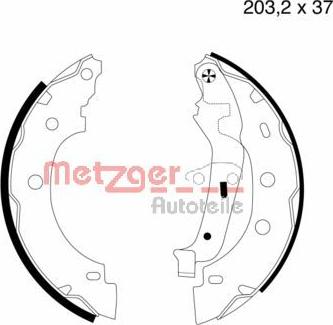 Metzger MG 706 - Brake Shoe Set autospares.lv