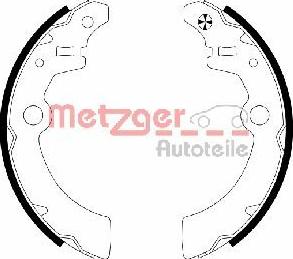 Metzger MG 707 - Brake Shoe Set autospares.lv