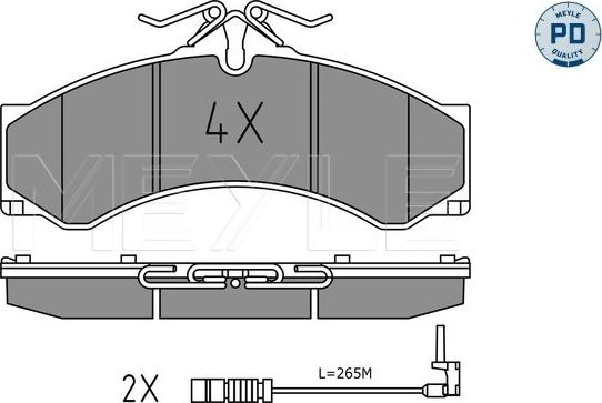 Meyle 025 290 7620/PD - Brake Pad Set, disc brake autospares.lv