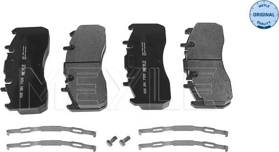 Meyle 025 291 7329/S - Brake Pad Set, disc brake autospares.lv