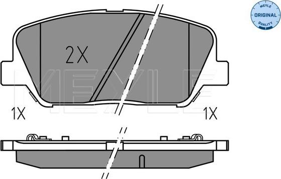 Meyle 025 249 1517 - Brake Pad Set, disc brake autospares.lv