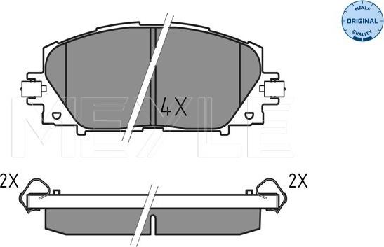 Meyle 025 244 5116 - Brake Pad Set, disc brake autospares.lv