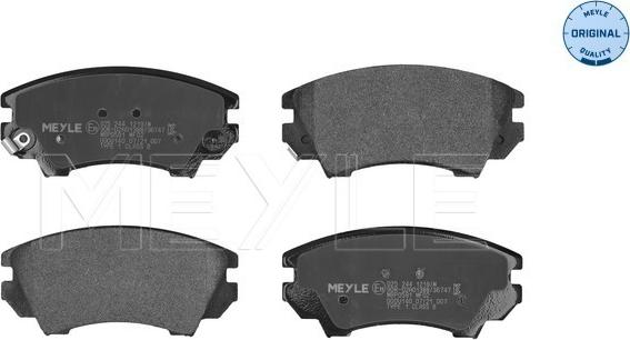 Meyle 025 244 1219/W - Brake Pad Set, disc brake autospares.lv