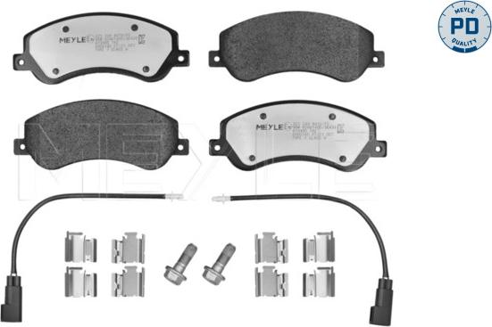 Meyle 025 244 8419/PD - Brake Pad Set, disc brake autospares.lv