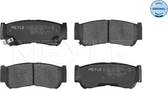 Meyle 025 244 8816/W - Brake Pad Set, disc brake autospares.lv