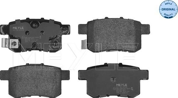 Meyle 025 244 3514/W - Brake Pad Set, disc brake autospares.lv