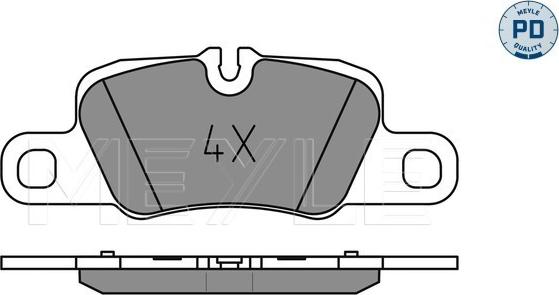 Meyle 025 245 5416/PD - Brake Pad Set, disc brake autospares.lv