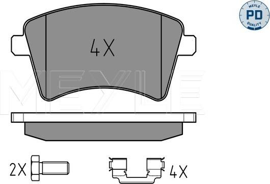 Meyle 025 246 9318/PD - Brake Pad Set, disc brake autospares.lv