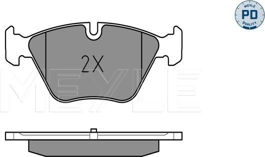 Meyle 025 246 9719/PD - Brake Pad Set, disc brake autospares.lv