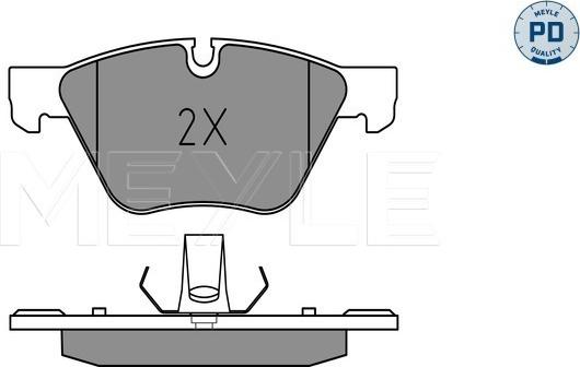 Meyle 025 246 9719/PD - Brake Pad Set, disc brake autospares.lv