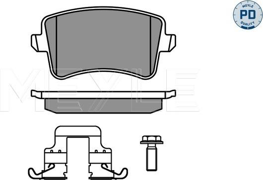 Meyle 025 246 0617-1/PD - Brake Pad Set, disc brake autospares.lv