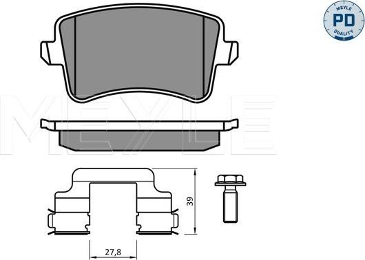 Meyle 025 246 0617-2/PD - Brake Pad Set, disc brake autospares.lv