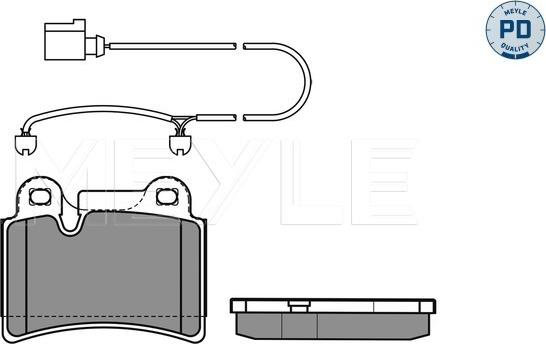 Meyle 025 240 9717/PD - Brake Pad Set, disc brake autospares.lv