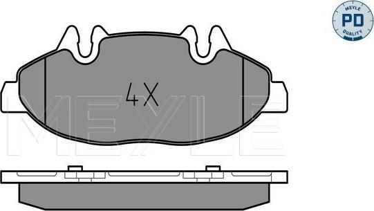 Meyle 025 240 0720/PD - Brake Pad Set, disc brake autospares.lv