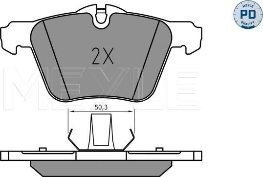 Meyle 025 240 7920/PD - Brake Pad Set, disc brake autospares.lv