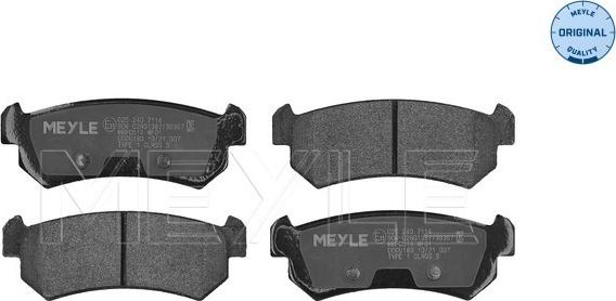 Meyle 025 240 7114 - Brake Pad Set, disc brake autospares.lv