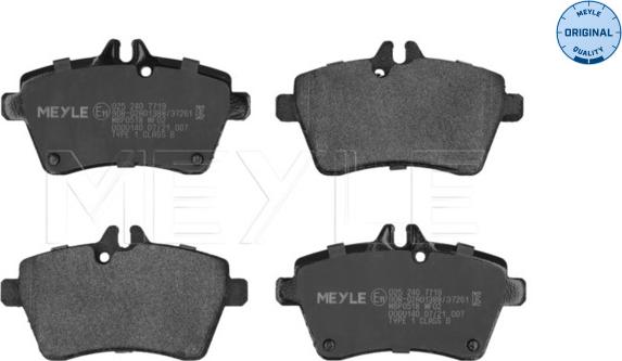 Meyle 025 240 7719 - Brake Pad Set, disc brake autospares.lv