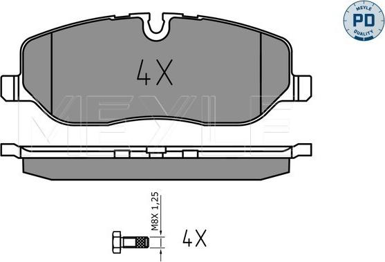 Meyle 025 241 9118/PD - Brake Pad Set, disc brake autospares.lv