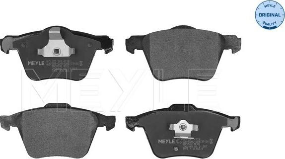 Meyle 025 241 4119 - Brake Pad Set, disc brake autospares.lv