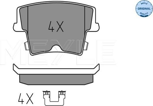 Meyle 025 241 6318 - Brake Pad Set, disc brake autospares.lv