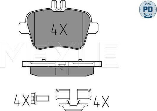 Meyle 025 248 4818/PD - Brake Pad Set, disc brake autospares.lv