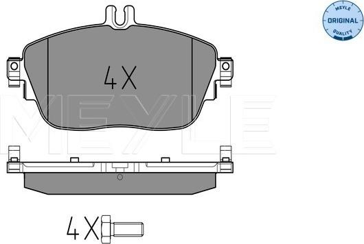 Meyle 025 248 6919 - Brake Pad Set, disc brake autospares.lv