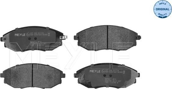 Meyle 025 248 6417/W - Brake Pad Set, disc brake autospares.lv