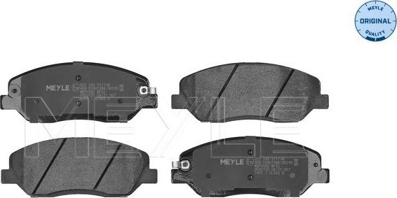 Meyle 025 243 5117/W - Brake Pad Set, disc brake autospares.lv