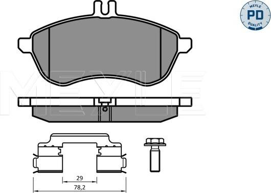 Meyle 025 243 0620-2/PD - Brake Pad Set, disc brake autospares.lv