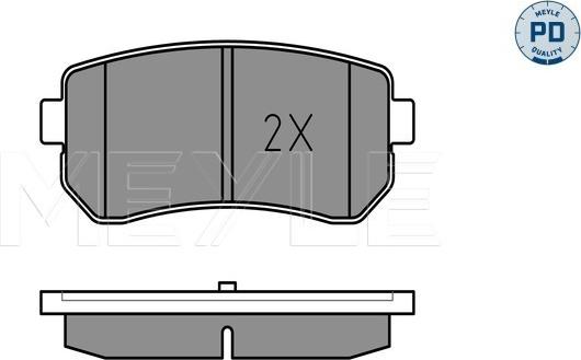 Meyle 025 243 2015/PD - Brake Pad Set, disc brake autospares.lv