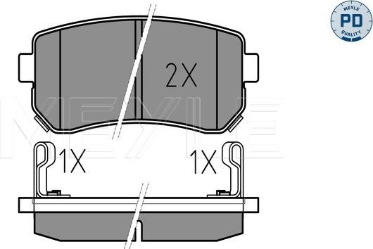 Meyle 025 243 2015/PD - Brake Pad Set, disc brake autospares.lv