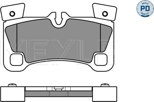 Meyle 025 242 9616/PD - Brake Pad Set, disc brake autospares.lv