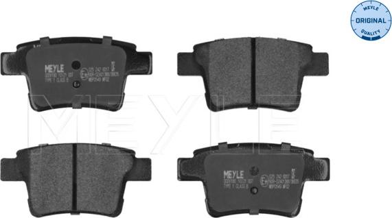 Meyle 025 242 6017 - Brake Pad Set, disc brake autospares.lv