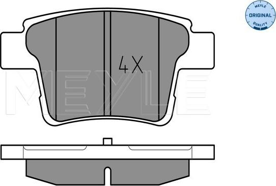 Meyle 025 242 6017 - Brake Pad Set, disc brake autospares.lv