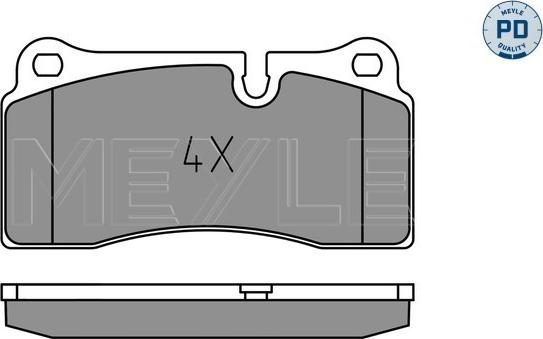 Meyle 025 242 6118/PD - Brake Pad Set, disc brake autospares.lv