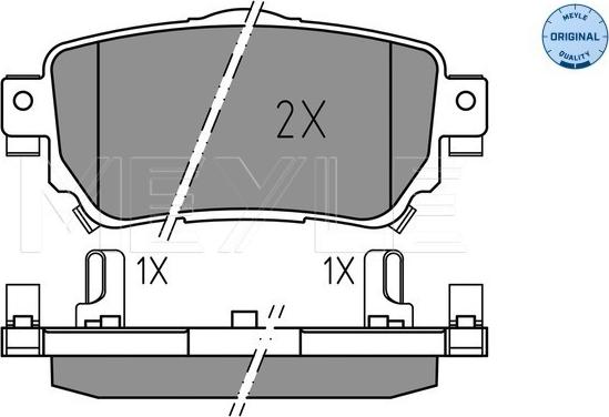 Meyle 025 259 6515 - Brake Pad Set, disc brake autospares.lv