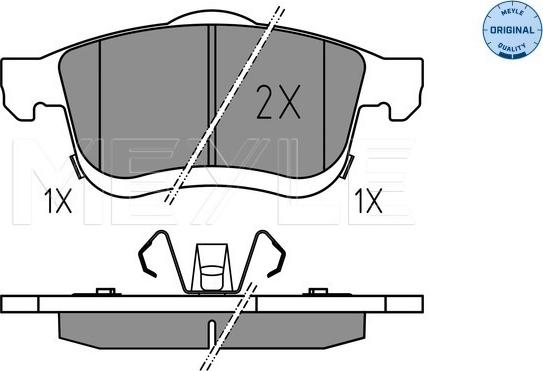 Meyle 025 259 0621 - Brake Pad Set, disc brake autospares.lv