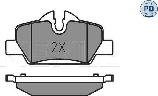 Meyle 025 259 8016/PD - Brake Pad Set, disc brake autospares.lv