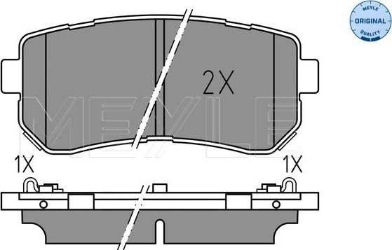 Meyle 025 256 7716 - Brake Pad Set, disc brake autospares.lv