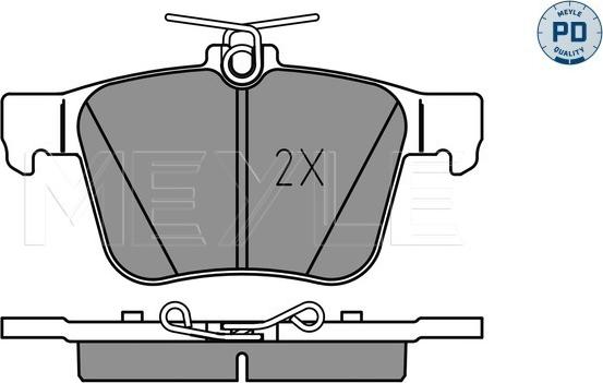 Meyle 025 250 0916/PD - Brake Pad Set, disc brake autospares.lv