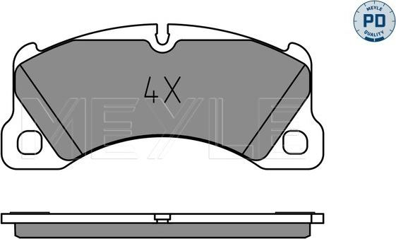 Meyle 025 250 0717/PD - Brake Pad Set, disc brake autospares.lv