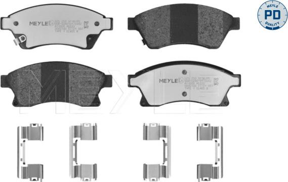 Meyle 025 250 3118/PD - Brake Pad Set, disc brake autospares.lv