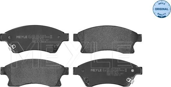 Meyle 025 250 3118/W - Brake Pad Set, disc brake autospares.lv