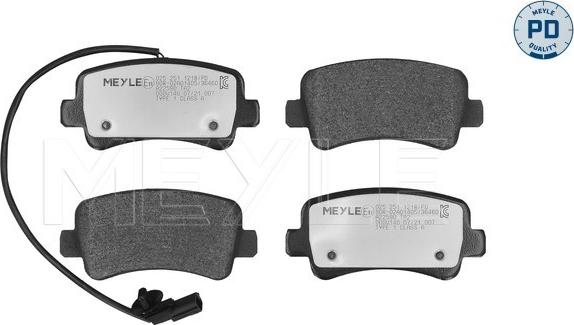 Meyle 025 251 1218/PD - Brake Pad Set, disc brake autospares.lv