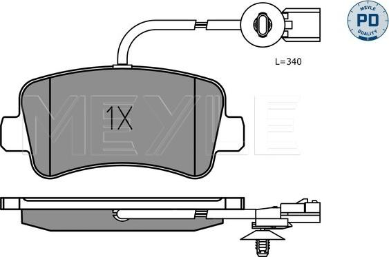 Meyle 025 251 1218/PD - Brake Pad Set, disc brake autospares.lv